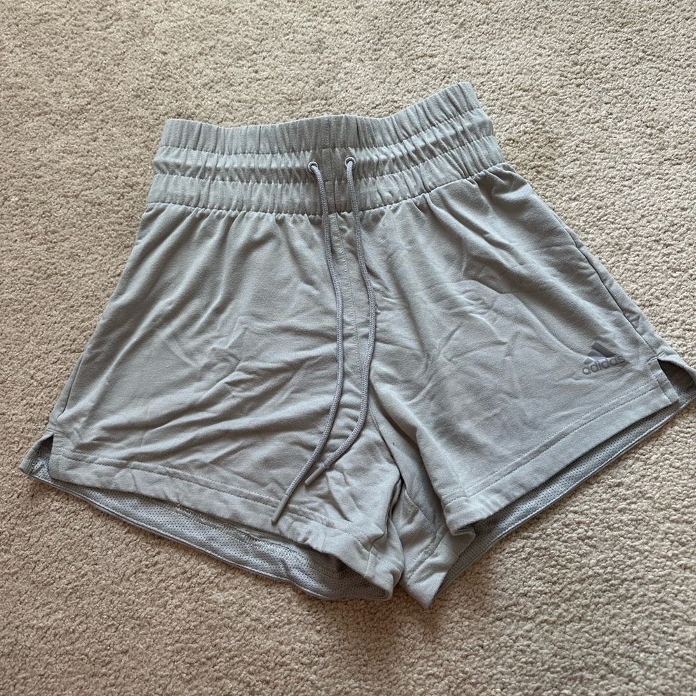 Gray adidas shorts